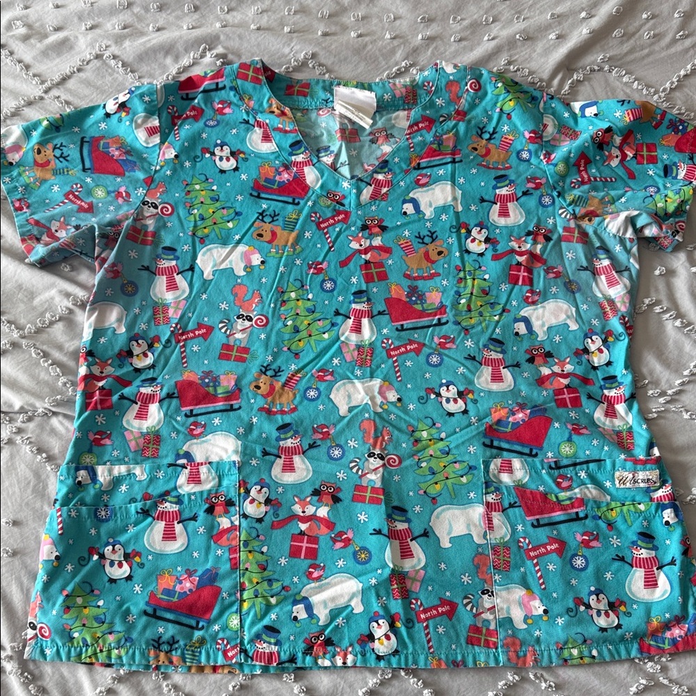 UA Scrubs Festive Scrub Top